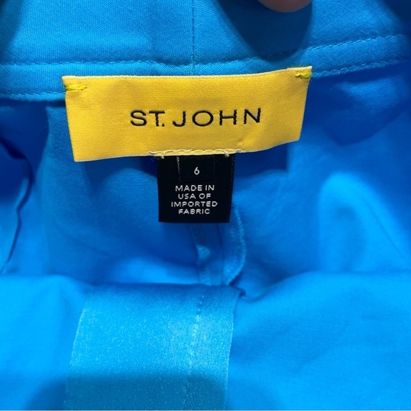 ST .JOHN size 6 Shorts Cotton Pockets  Blue Made in USA - Picture 5 of 11